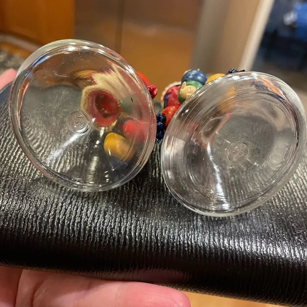 Vintage Nautical Type Glass Salt and Pepper Shakers